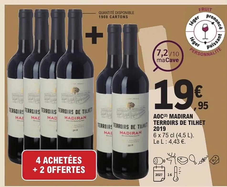 4 ACHETÉES + 2 OFFERTES