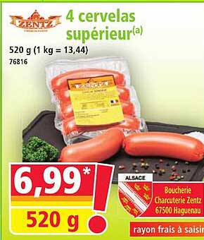 4 cervelas supérieur