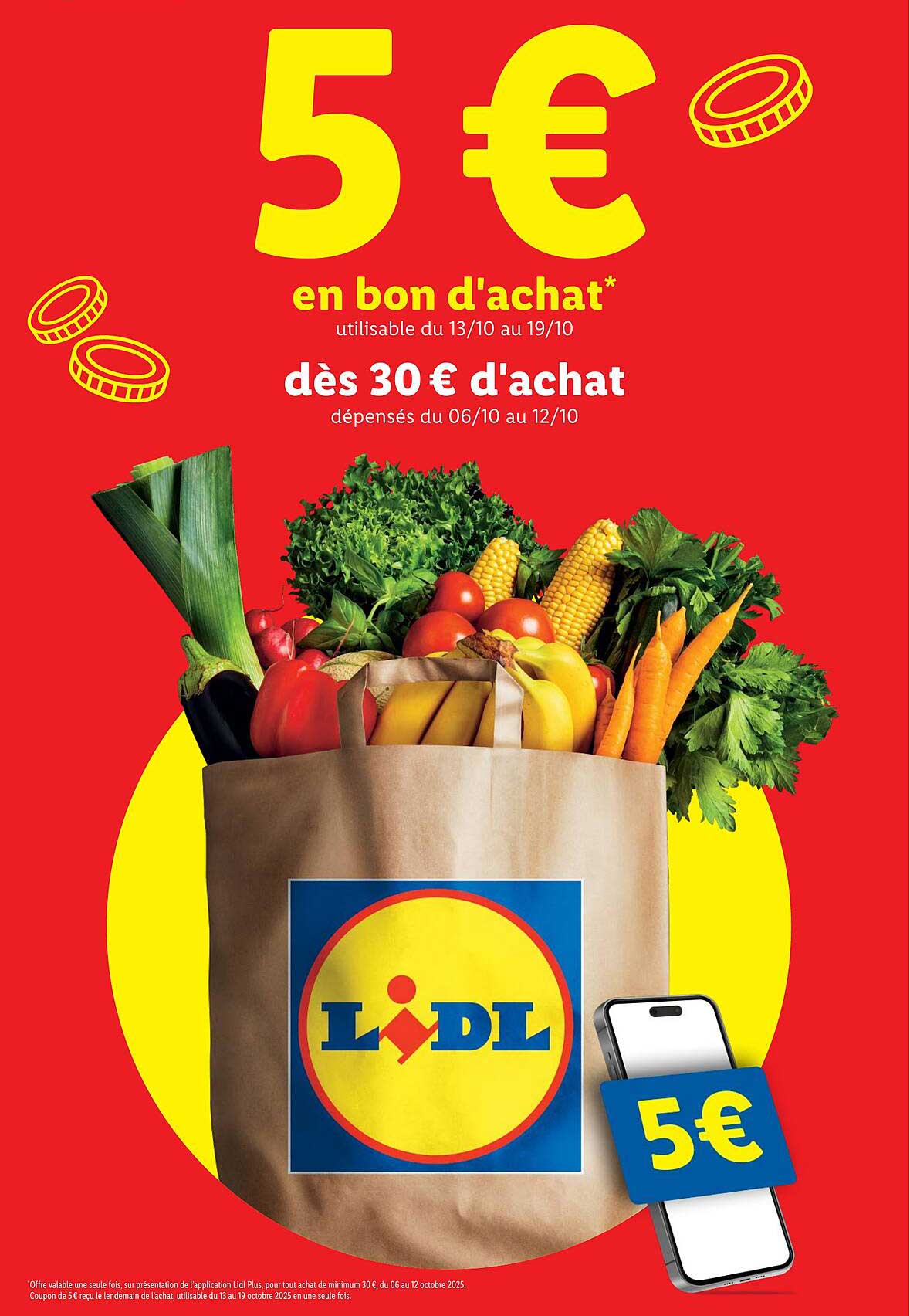 5 € en bon d'achat*