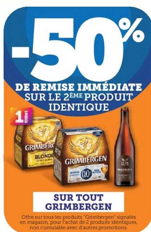 -50% DE REMISE IMMÉDIATE SUR LE 2ÈME PRODUIT IDENTIQUE