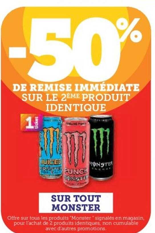 -50% DE REMISE IMMÉDIATE SUR LE 2ÈME PRODUIT IDENTIQUE