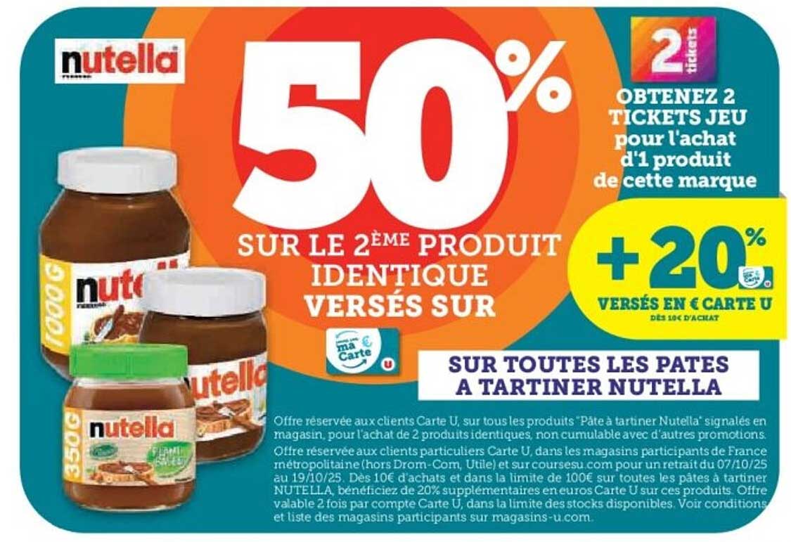 50% SUR LE 2ÈME PRODUIT IDENTIQUE VERSES SUR