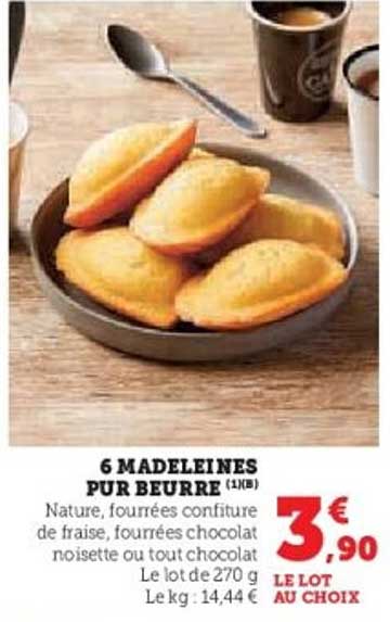 6 MADELEINES PUR BEURRE (1IB)