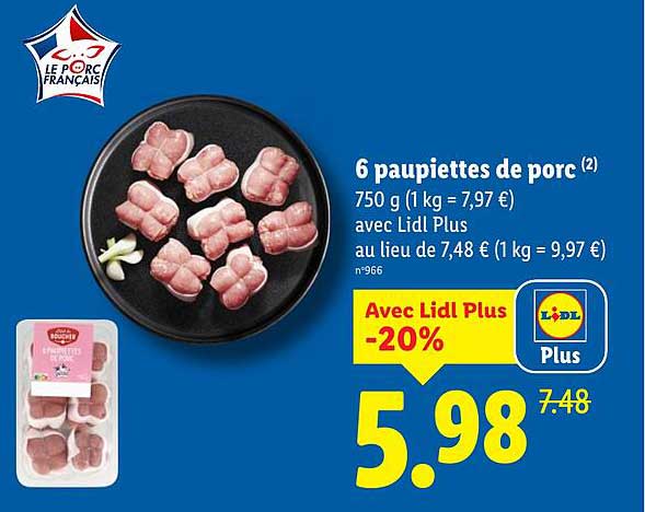 6 paupiettes de porc