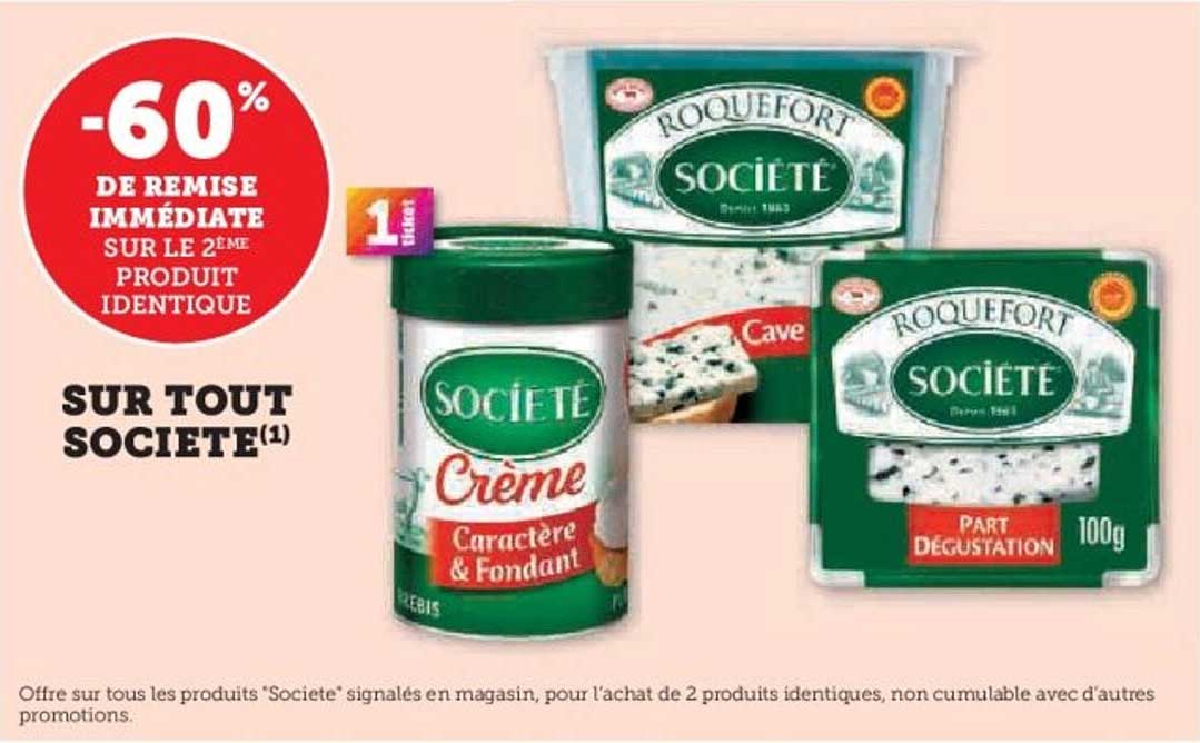 -60% de remise immédiate sur le 2ème produit identique