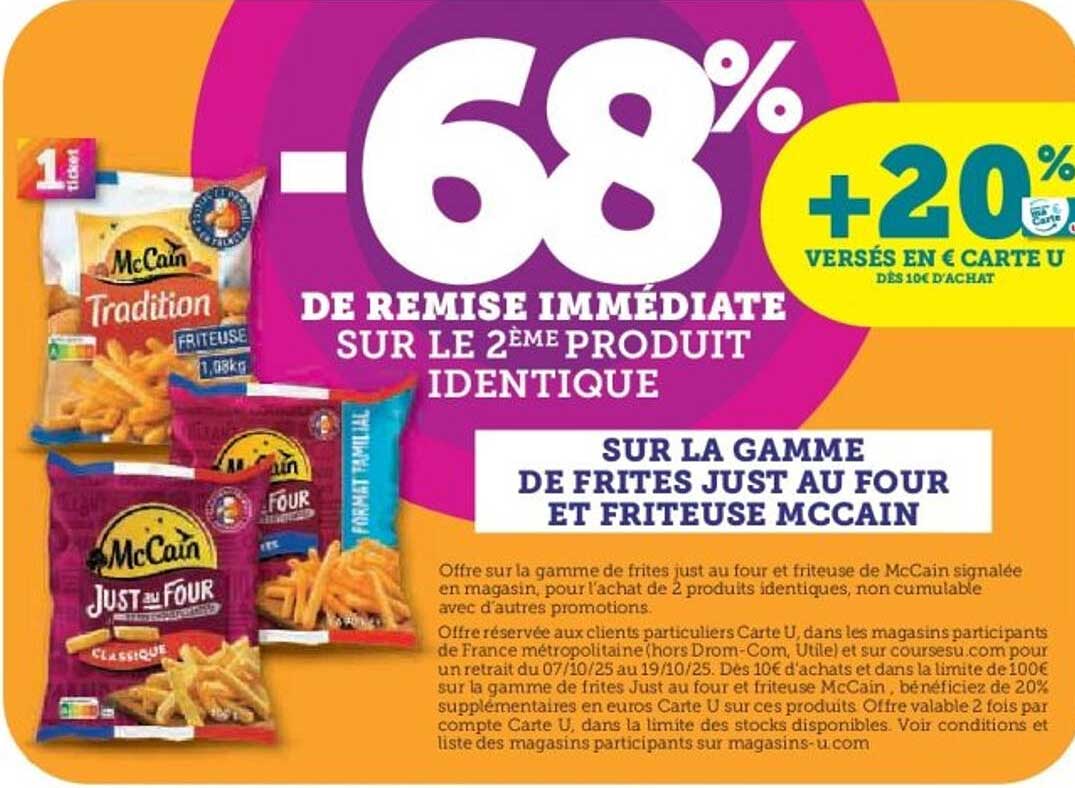 -68% DE REMISE IMMEDIATE SUR LE 2ÈME PRODUIT IDENTIQUE
