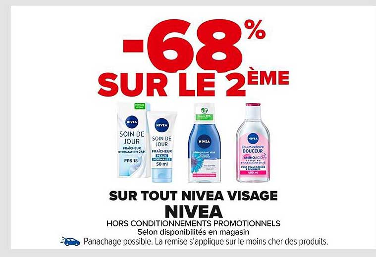 -68% SUR LE 2 ÈME SUR TOUT NIVEA VISAGE
