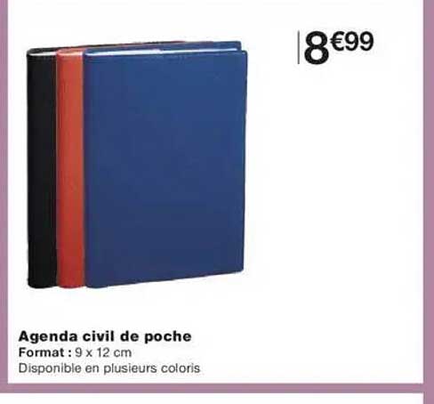 Agenda civil de poche