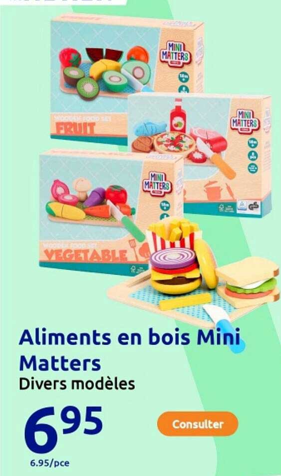 Aliments en bois Mini Matters Divers modèles