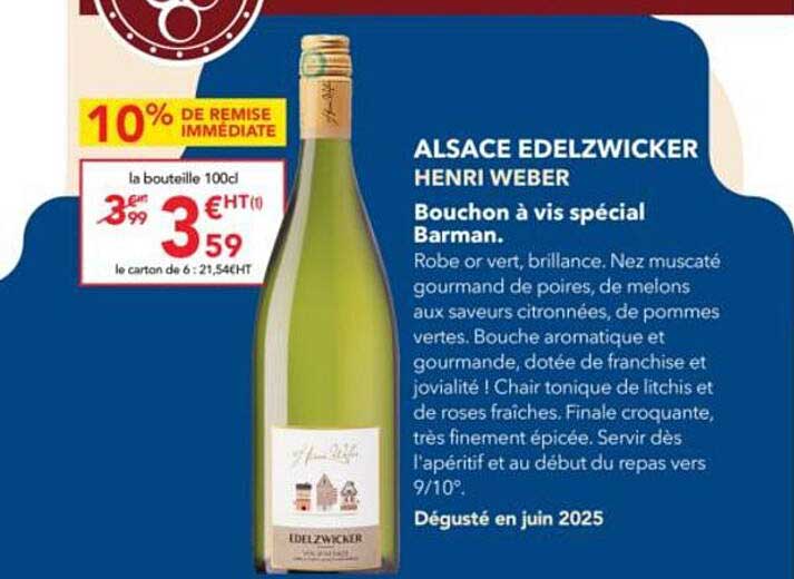 ALSACE EDELZWICKER HENRI WEBER