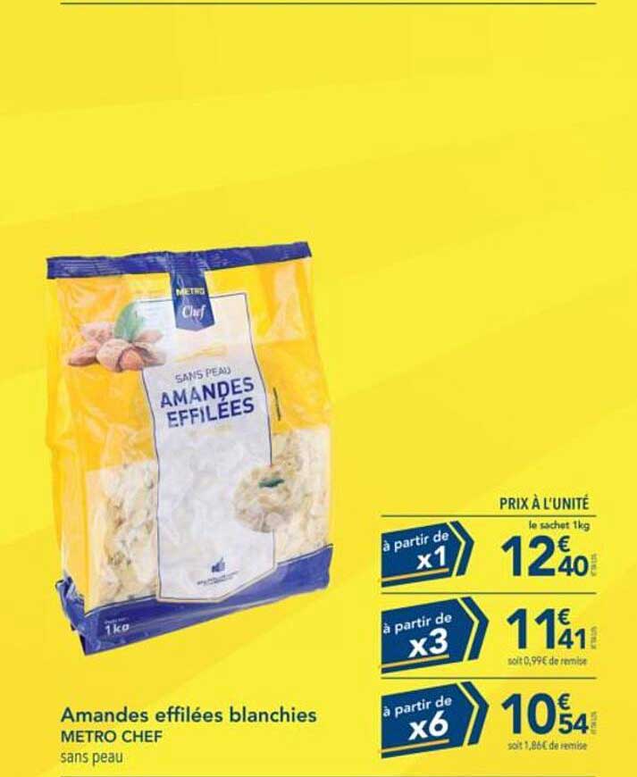 Amandes effilées blanchies