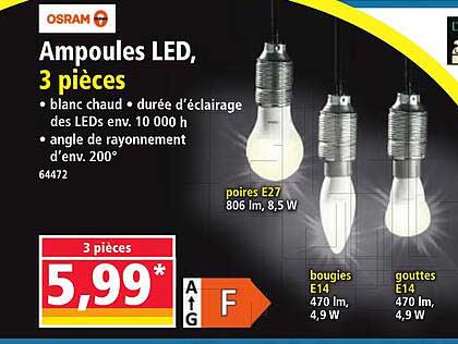 Ampoules LED, 3 pièces