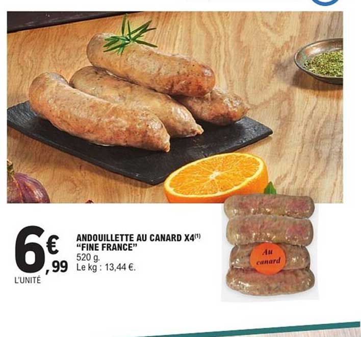 ANDOUILLETTE AU CANARD X4 "FINE FRANCE"