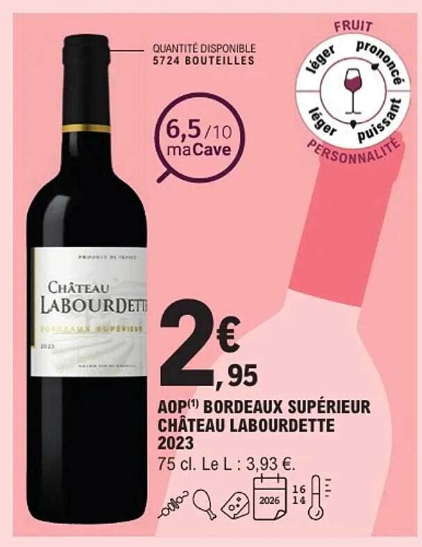 AOP Bordeaux Supérieur Château Labourdette 2023