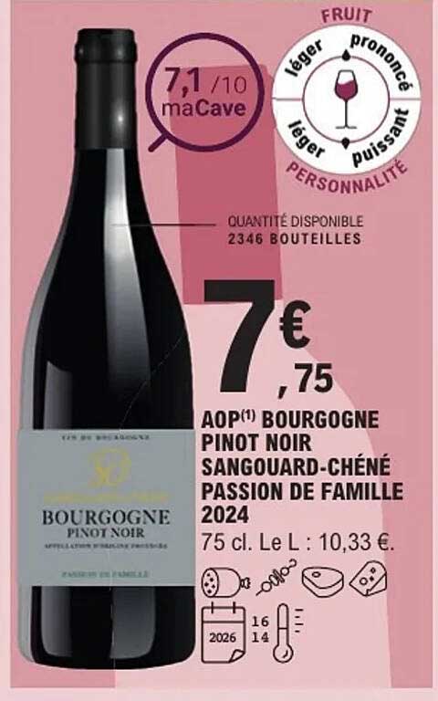 AOP Bourgogne Pinot Noir Sangouard-Chéné Passion de Famille 2024