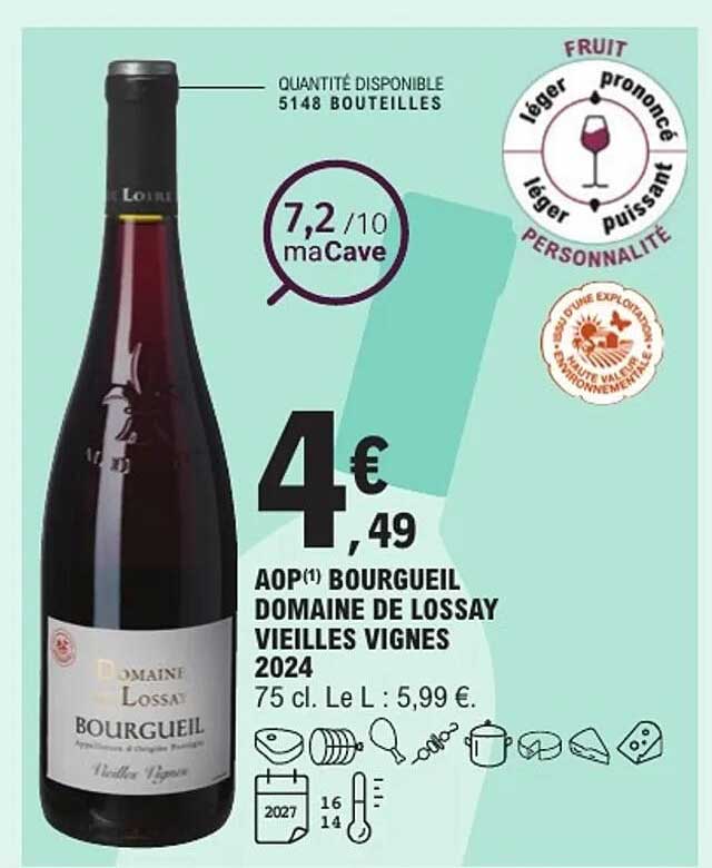 AOP Bourgueil Domaine de Lossay Vieilles Vignes 2024
