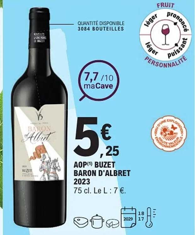 AOP Buzet Baron d'Albret 2023