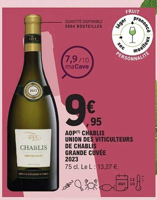 AOP Chablis Union des Viticulteurs de Chablis Grande Cuvée 2023