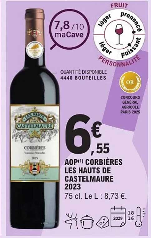 AOP Corbières Les Hauts de Castelnau 2023