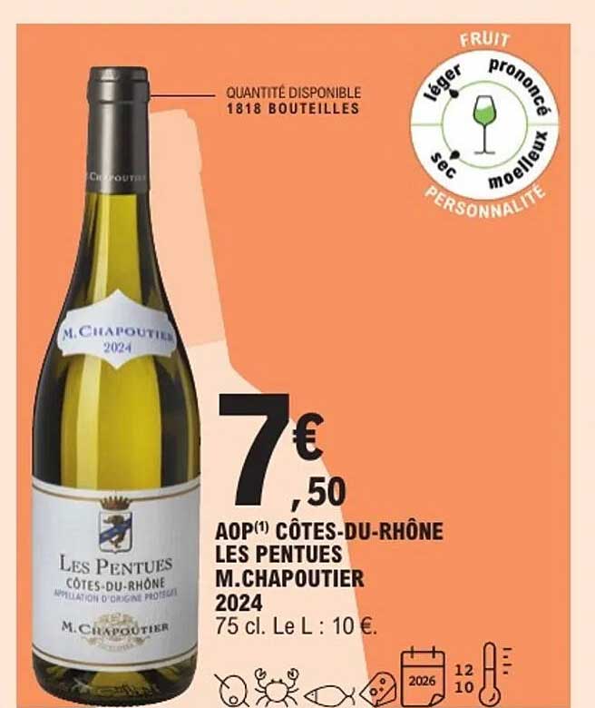 AOP Côtes-du-Rhône Les Pentues M.Chapoutier 2024