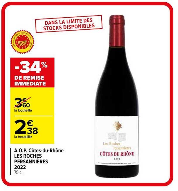 A.O.P. Côtes-du-Rhône Les Roches Persannières 2022