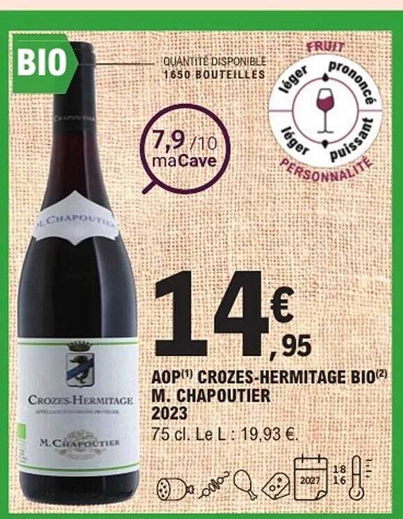 AOP CROZES-HERMITAGE BIO M. CHAPOUTIER 2023