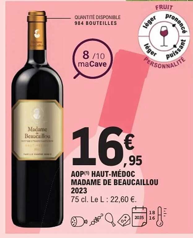 AOP Haut-Médoc Madame de Beaucaillou 2023