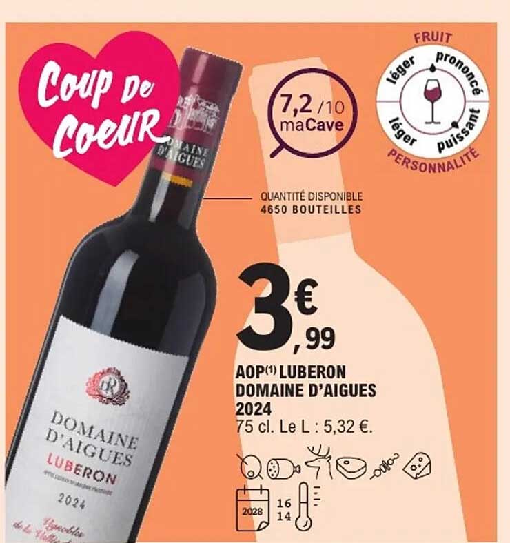 AOP(*) Luberon Domaine d'Aigues 2024