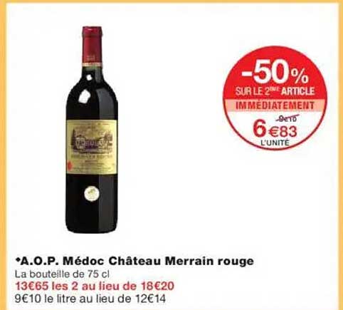 A.O.P. Médoc Château Merrain rouge