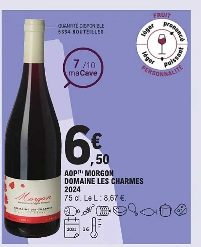 AOP(*) Morgon Domaine Les Charmes 2024
