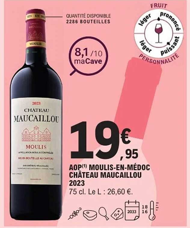 AOP Moulis-en-Médoc Château Maucaillou 2023