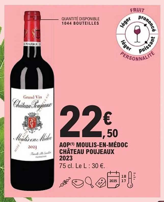 AOP Moulis-en-Médoc Château Poujeaux 2023