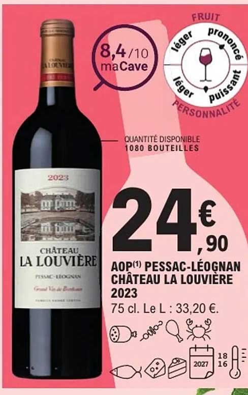 AOP PESSAC-LÉOGNAN CHÂTEAU LA LOUVIÈRE 2023