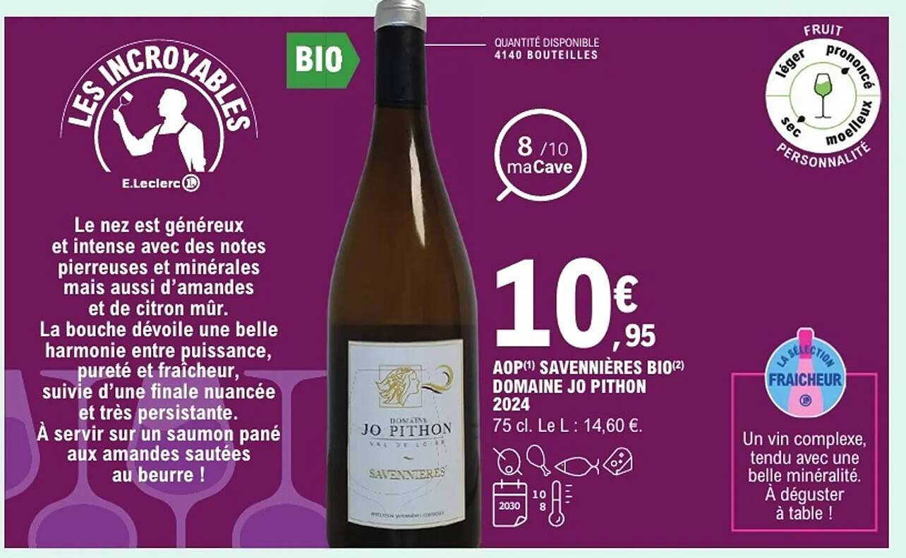 AOP Savennières BIO Domaine Jo Pithon
