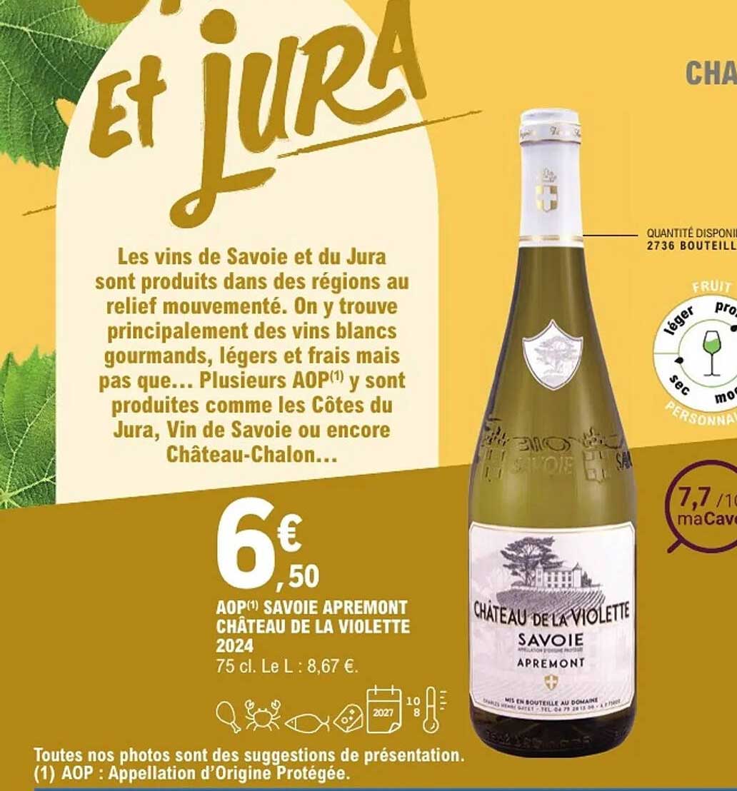 AOP Savoie Apremont Château de la Violette 2024