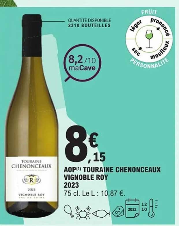 AOP Touraine Chenonceaux Vignoble Roy 2023