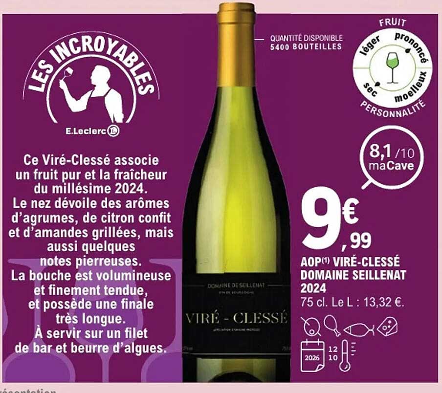 AOP VIRÉ-CLESSÉ DOMAINE SEILLENAT 2024