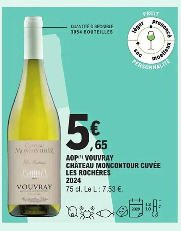 AOP Vouvray Château Moncontour Cuvée Les Rochères 2024