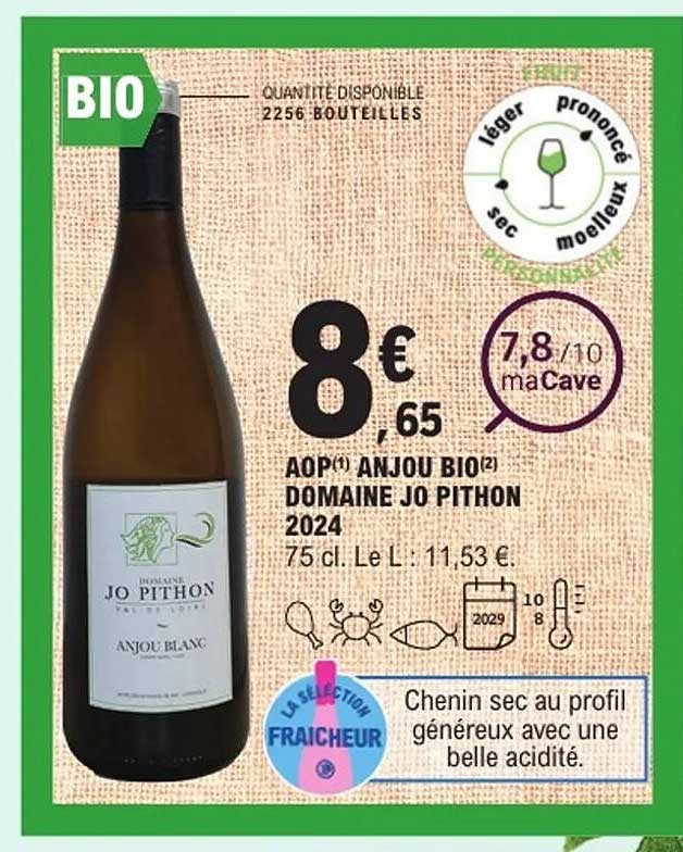 AOP(1) ANJOU BIO(2) DOMAINE JO PITHON 2024