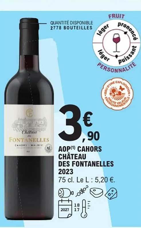 AOP(1) Cahors Château des Fontanelles 2023