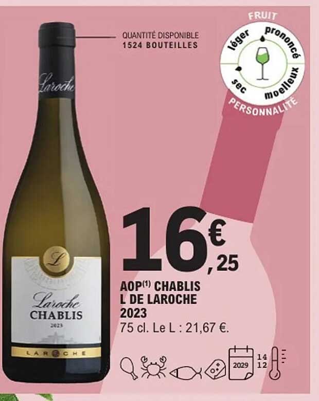 AOP(1) CHABLIS L DE LAROCHE 2023