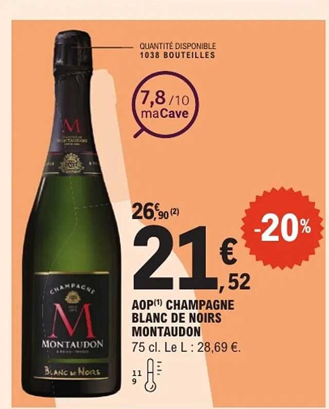 AOP(1) CHAMPAGNE BLANC DE NOIRS MONTAUDON