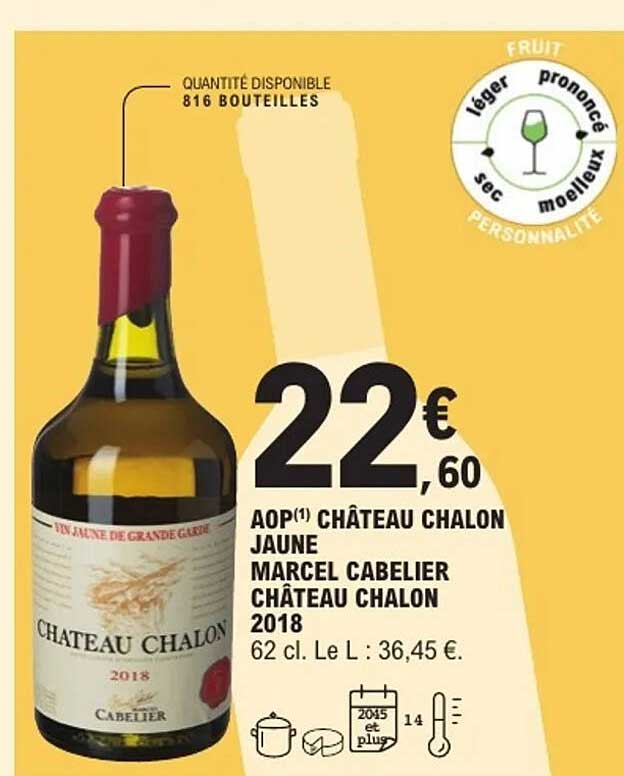 AOP(1) CHÂTEAU CHALON JAUNE MARCEL CABELIER CHÂTEAU CHALON 2018