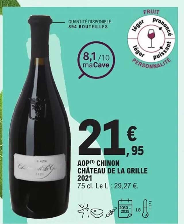 AOP(1) CHINON CHÂTEAU DE LA GRILLE 2021