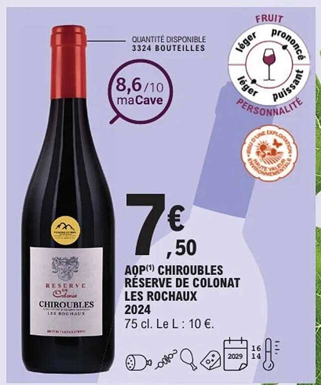 AOP(1) CHIROUBLES RÉSERVE DE COLONAT LES ROCHAUX 2024
