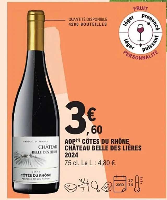 AOP(1) CÔTES DU RHÔNE CHÂTEAU BELLE DES LIERES 2024