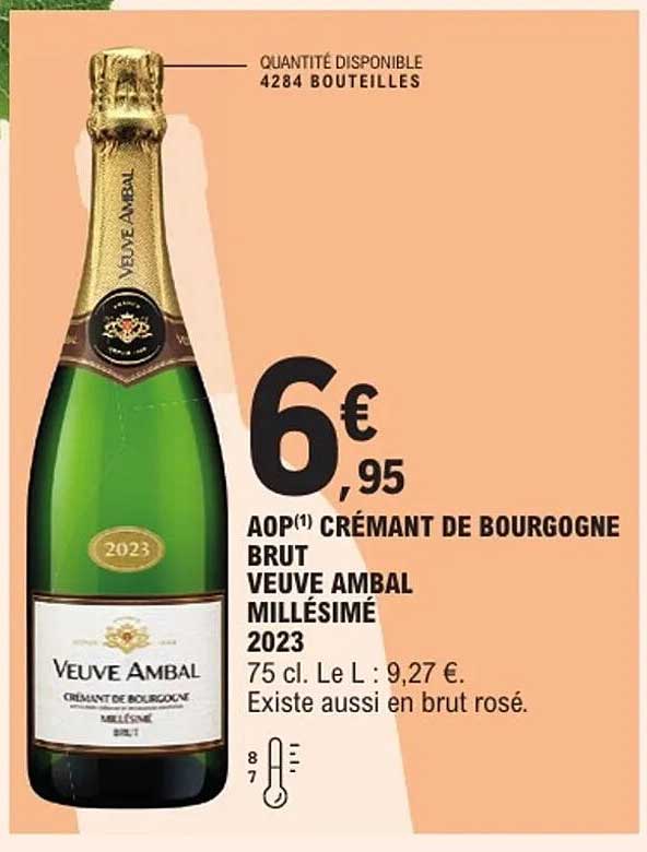 AOP(1) CRÉMANT DE BOURGOGNE BRUT VEUVE AMBAL MILLÉSIMÉ 2023