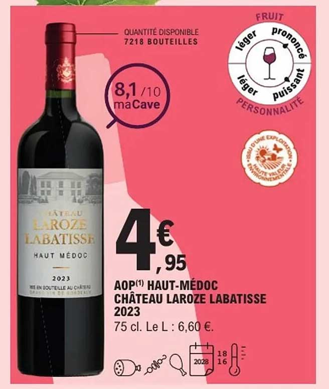 AOP(1) HAUT-MÉDOC CHÂTEAU LAROZE LABATISSE 2023