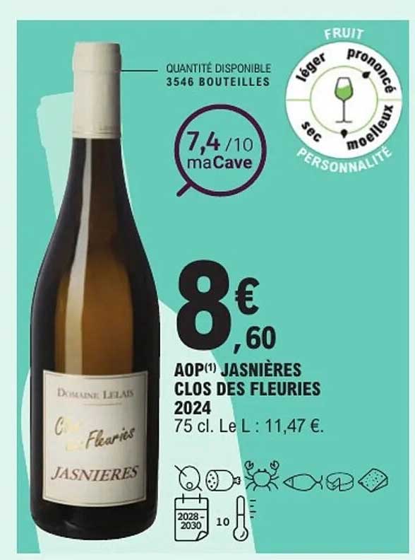 AOP(1) JASNIÈRES CLOS DES FLEURIES 2024