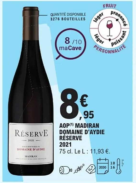 AOP(1) Madiran Domaine d'Aydie Réserve 2021